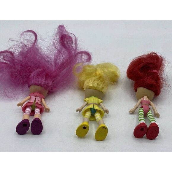 Strawberry Shortcake 2008 Hasbro Dolls lot of 3 Lemon Meringue & Mini Dolls Pink - Picture 3 of 14